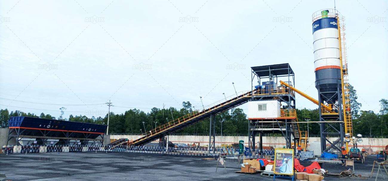 concrete batching plant installation