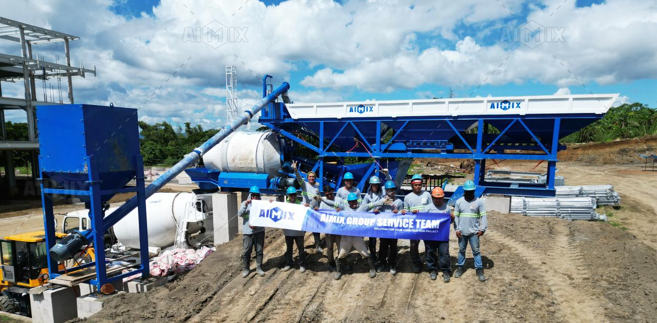 AJZY-30 compact concrete batching plant