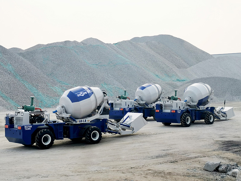 Aimix Self Loading Mixer At the Construction Site