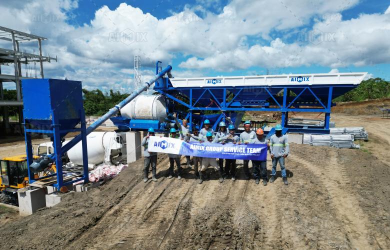 drum type portable Concrete plant
